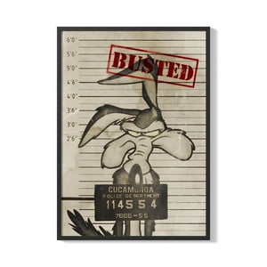 Creango - Cuadro Poster Enmarcado Looney Tunes El Coyote Decorativo