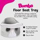 thumbnail image 2 of Asiento de Piso para Bebé Bumbo con Bandeja Portátil Gris 3-12 Meses, 2 of 9