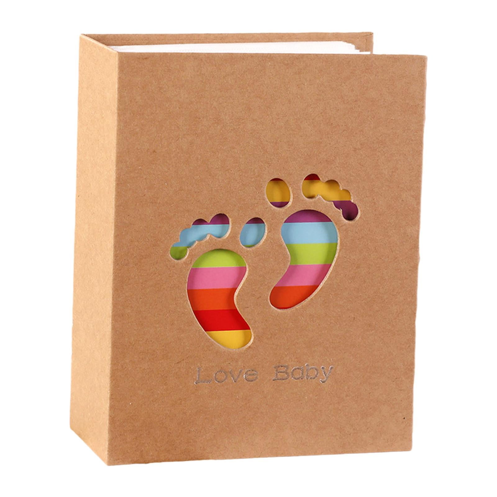 Magideal - Álbum De Fotos Álbum De Fotos Tapa De Papel Gran Capacidad Álbum De Recuerdos De Tapa Dura De 6 Pulgadas Álbum Para Niños Para Cumpleaños Diario Vacac Patrón Del Pie