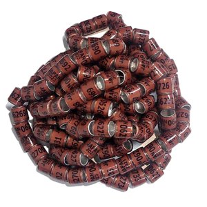 Ioensy - 100 Uds. Anillo De Paloma 8Mm 2023 Banda De Patas De Paloma Para Pato La Mayoría De Pájaros Adultos Aves De Corral Marrón
