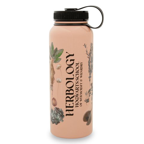 Botella De Agua Harry Potter Herbology Floral De 600 Ml De Acero Inoxidable