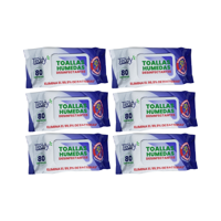Pack 6 Toallitas Desinfectantes Teddy 480 Unidades