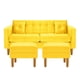 thumbnail image 1 of Sofa New Retro 3C + 2 Pouf Felpa 04 Amarillo, 1 of 6