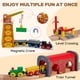 thumbnail image 4 of Juego de trenes de madera SainSmart Jr. 112 piezas para niños pequeños, 4 of 9