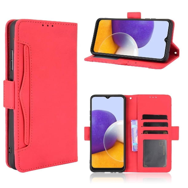 Funda Cartera Magnética para Samsung Galaxy A22 4G- Tarjetero Desmontable, Cuero PU, Soporte