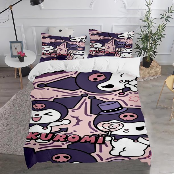 v1955 Bed Sheets Duvet Cover Children Home Quilt Set Cute Cartoon Soft Breathable Polyester -Piece Breathable Comforter Bedding 3-Piece Bedding Set (1 Duvet Cover + 2 Pillow Shams) Bed Sheets ju1955
