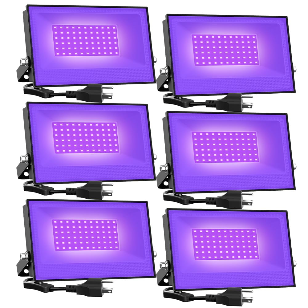 Foco Blacklight Onforu De 30 W Led, 6 Luces Negras