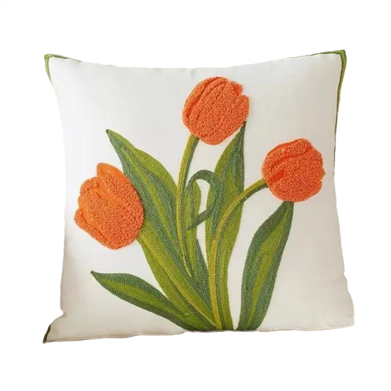 Genérico - Fundas De Cojines Bordadas A Elección 45X45 Diseño 16 Color Blanco