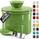 thumbnail image 1 of Cucharilla de mantequilla Zulay Kitchen verde con cuchillo y tapa, 1 of 8