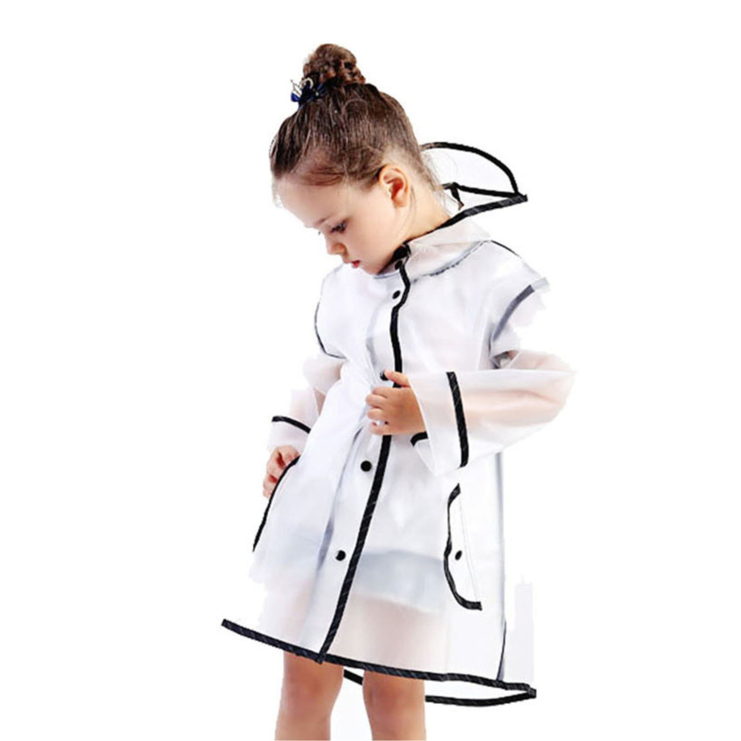 Crusec - Poncho Impermeable Para Niños Con Gorro Lluvia Resistente