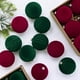 thumbnail image 2 of Pack 12 6CM Esferas Bambalinas De Terciopelo Adornos Navidad Rojo Verde, 2 of 5