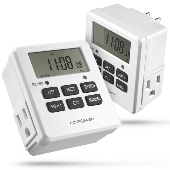 Temporizador Programable Dual De 7 Días 2 Unidades