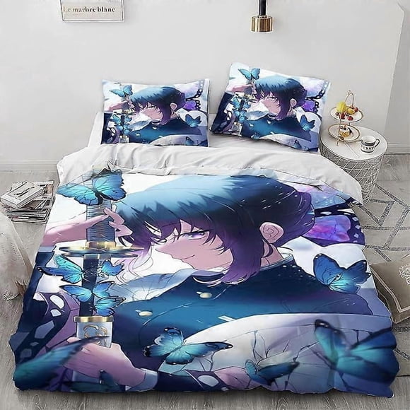 Butterfly Inobu Póster Funda Nórdica Juego De Cama De 3 Piezas Decoración De Ambiente Para Habitación Anime Periferia