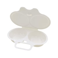 Magideal - Cazadores Furtivos De Huevos Para Microondas, Olla Para Huevos De Doble Taza, Utensilios De Cocina De 2 Tazas, Hervidor De Huevos Multifunción, Cuenco