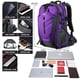 thumbnail image 3 of Mochila FENGDONG impermeable y ligera de 40 litros para senderismo, color morado, 3 of 6