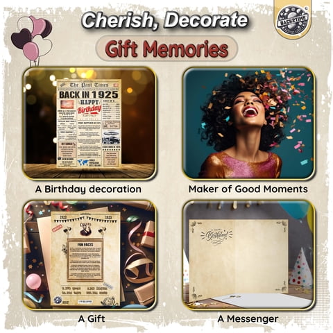 Back2Time - Tarjeta De Cumpleaños Que Data Del 101 Cumpleaños Del Periódico De 1925