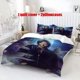 thumbnail image 1 of 3pcs Bedding Set Featuring an Artistic Portrait Theme of a Supernatural in Black with a Dove Includes a Duvet Cover And Two Pillowcases, 1 of 5