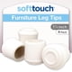 thumbnail image 1 of Protectores para patas de silla SoftTouch redondos de 1-1/4" de goma blanca que no dejan marcas, 1 of 7