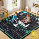 thumbnail image 1 of Alfombra de juego Zovalyx para niños – Aeropuerto y carretera de la ciudad 152 × 91 cm, 1 of 7