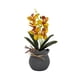 thumbnail image 2 of Planta Artificial Orquidea Decorativa Amarilla Maceta Resina, 2 of 5