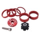 thumbnail image 1 of Espaciador De Auriculares De Bicicleta De 1 1/8 Pulgadas Con Casquillo Superior Juego De Tuercas De Estrella Para Auriculares Rojo, 1 of 5