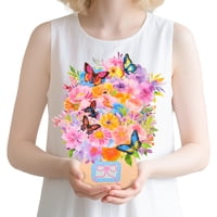 Tarjeta De Felicitación 3D Con Ramo De Flores Desplegable Joyvine Para Mujer