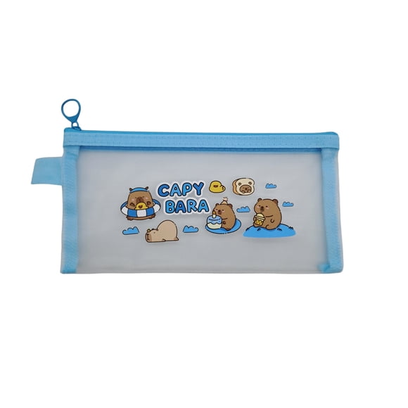 Estuche Para Lapices Diseño Capibara Color Celeste