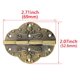 thumbnail image 2 of HJ Garden 2 piezas bisagras decorativas de hierro con acabado en bronce envejecido, bisagras ovales con relieve para cajas de madera y joyería (Bronce), 2 of 5