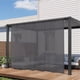 thumbnail image 3 of Cortinas transparentes al aire libre para patio impermeable - 2 paneles Grommet cortinas de voile interiores para sala de estar, dormitorio, porche, pérgola, cabaña, 132 * 274cm gris, 3 of 3
