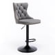 thumbnail image 3 of A&A Furniture,Swivel Velvet Barstools Adjusatble Seat Height from 25-33 Inch,17.7 inch base, Modern Upholstered Bar Stools with Backs Comfortable Tufted for Home Pub and Kitchen Island,Gray,Set of 2, 3 of 3