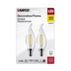 thumbnail image 2 of Bombilla LED Satco 3012445 CA10 con punta de llama E12, 60 W, paquete de 2, 2 of 4