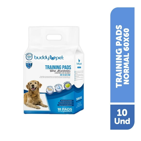Pads de Entrenamiento para Perro M 60x60 cm, 10 Un