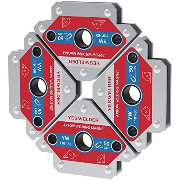 Imán Soldadura YESWELDER 50LB Set 4 Multiángulo Hierro
