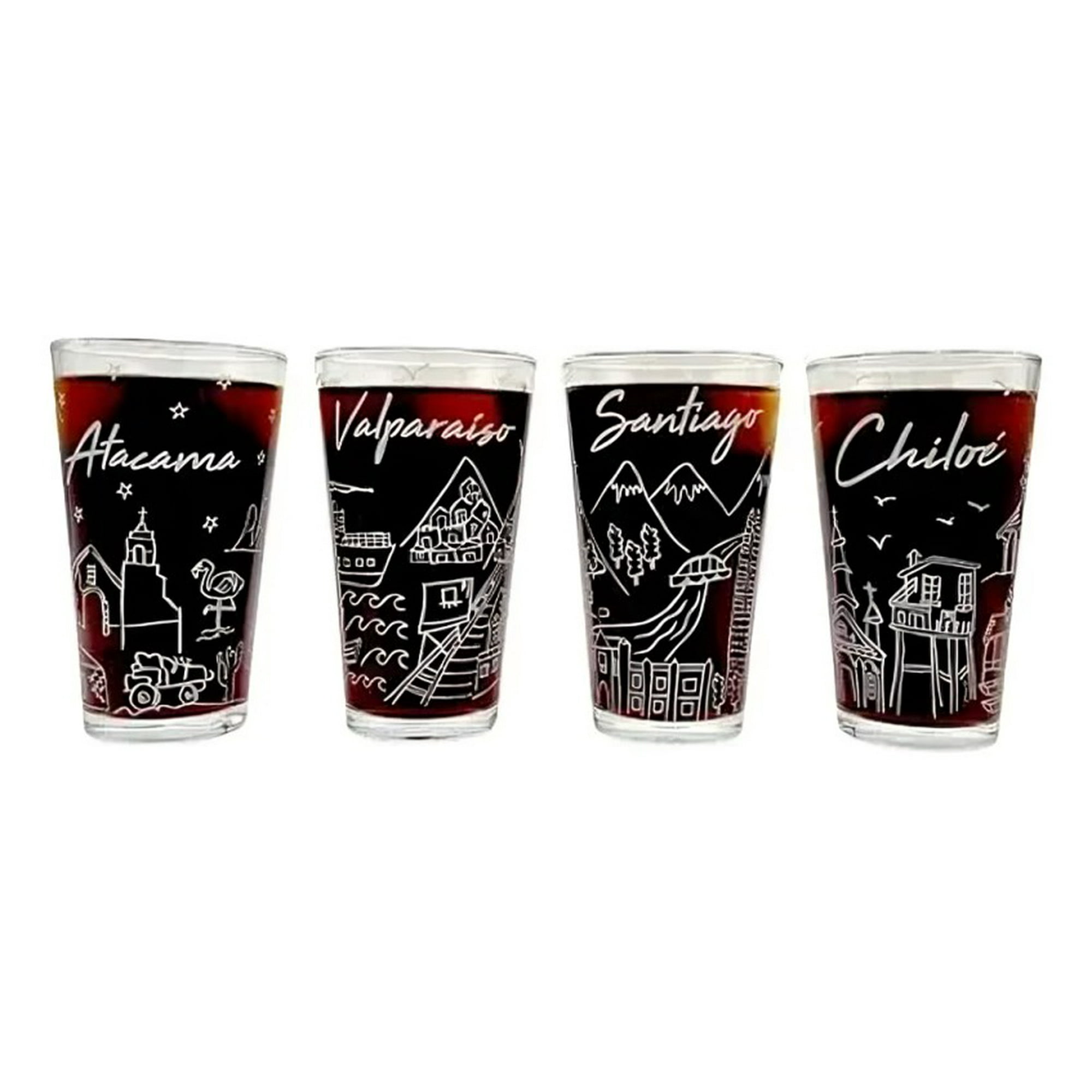 Glasso - Set 4 Vasos Chile Collection