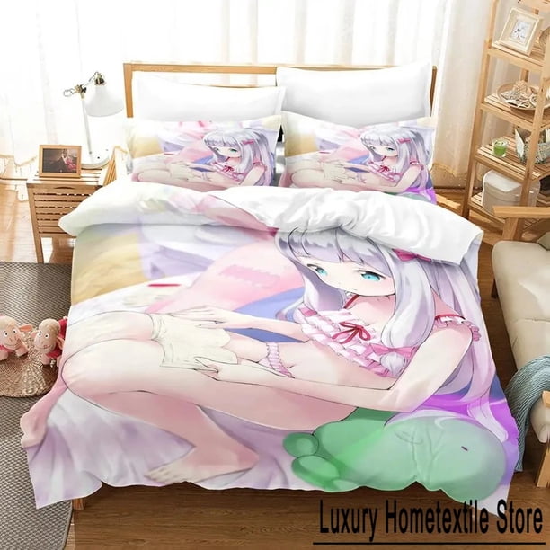 Home Living Luxury Sagiri Izumi Bedding Set three-piece set Adult Kid Bedroom Duvet cover Sets Kawaii Girls Bed Sheets