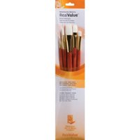 Pinceles Princeton Mango Largo Pelo Sintético Blanco Set 5