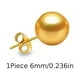 thumbnail image 3 of 18K Gold Plated Round Ball Earrings - A Stylish Accessory for Men & Women!, 3 of 4