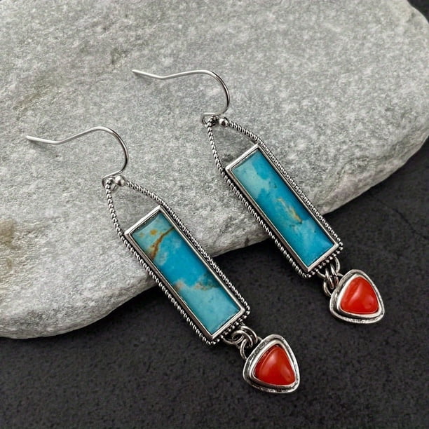 Elegant Antique Heart Earrings with Zircon - Perfect for Women's Hook Dangle Style