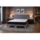thumbnail image 1 of Cama Europea 2 Plazas Completa Base Dividida Capitone Gris, 1 of 7