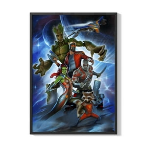 Creango - Cuadro Poster Enmarcado Guardianes De La Galaxia Decorativo