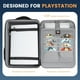 thumbnail image 5 of Mochila de viaje para PS5, funda protectora para portátil de 17,3", mandos, discos de juegos y más accesorios de juego, estuche de transporte para consola con múltiples bolsillos, 5 of 7