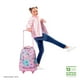 thumbnail image 2 of Mochila Escolar Con Ruedas para Niña Renglon Glitter Rosado Totto, 2 of 5