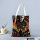 thumbnail image 2 of Horror Movie: Michael Myers Bolso de tela con estampado de lienzo para mujer, bolsa de compras reutilizable y estética, con cremallera interior, regalo para mujer,40*40cm., 2 of 6