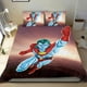 thumbnail image 1 of Capitán Planeta Conjunto de sábanas temático, trío de piezas, cómodo y amigable con la piel, diseño único, regalo de decoración para el hogar para familiares, amigos y fans,140cm *210cm, 1 of 6