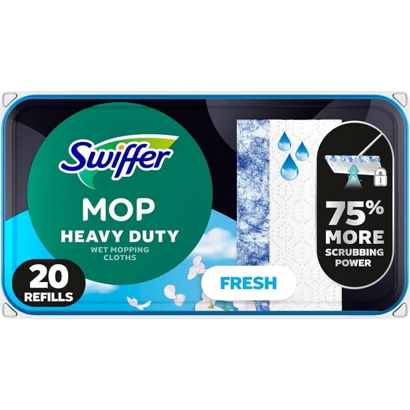 Swiffer Heavy Duty Mop Wet MultiSurface Cloth Refills for F