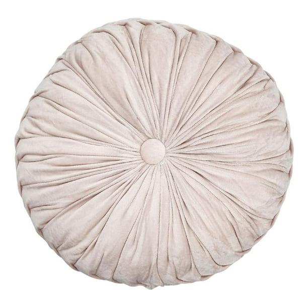 Cojín De Terciopelo Redondo Grande Para Sillón Tela Velvet rosa