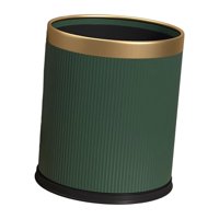 Magideal - Bote De Basura Con Tapa Abierta, Bote De Basura De Cocina, Bote De Basura Versátil, Liviano Y Rústico, Bote De Basura Para Apartamento Y Sala De Estar De Color Verde Oscuro