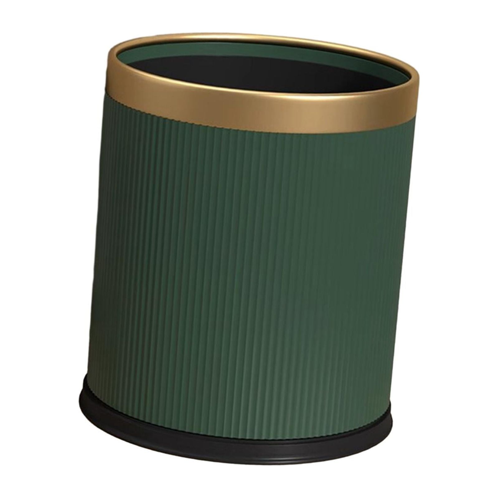 Magideal - Bote De Basura Con Tapa Abierta, Bote De Basura De Cocina, Bote De Basura Versátil, Liviano Y Rústico, Bote De Basura Para Apartamento Y Sala De Estar De Color Verde Oscuro