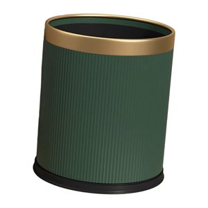 Magideal - Bote De Basura Con Tapa Abierta, Bote De Basura De Cocina, Bote De Basura Versátil, Liviano Y Rústico, Bote De Basura Para Apartamento Y Sala De Estar De Color Verde Oscuro