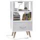thumbnail image 3 of Mesa de noche Aenuert de 3 niveles, blanca, con carga USB, 3 of 9